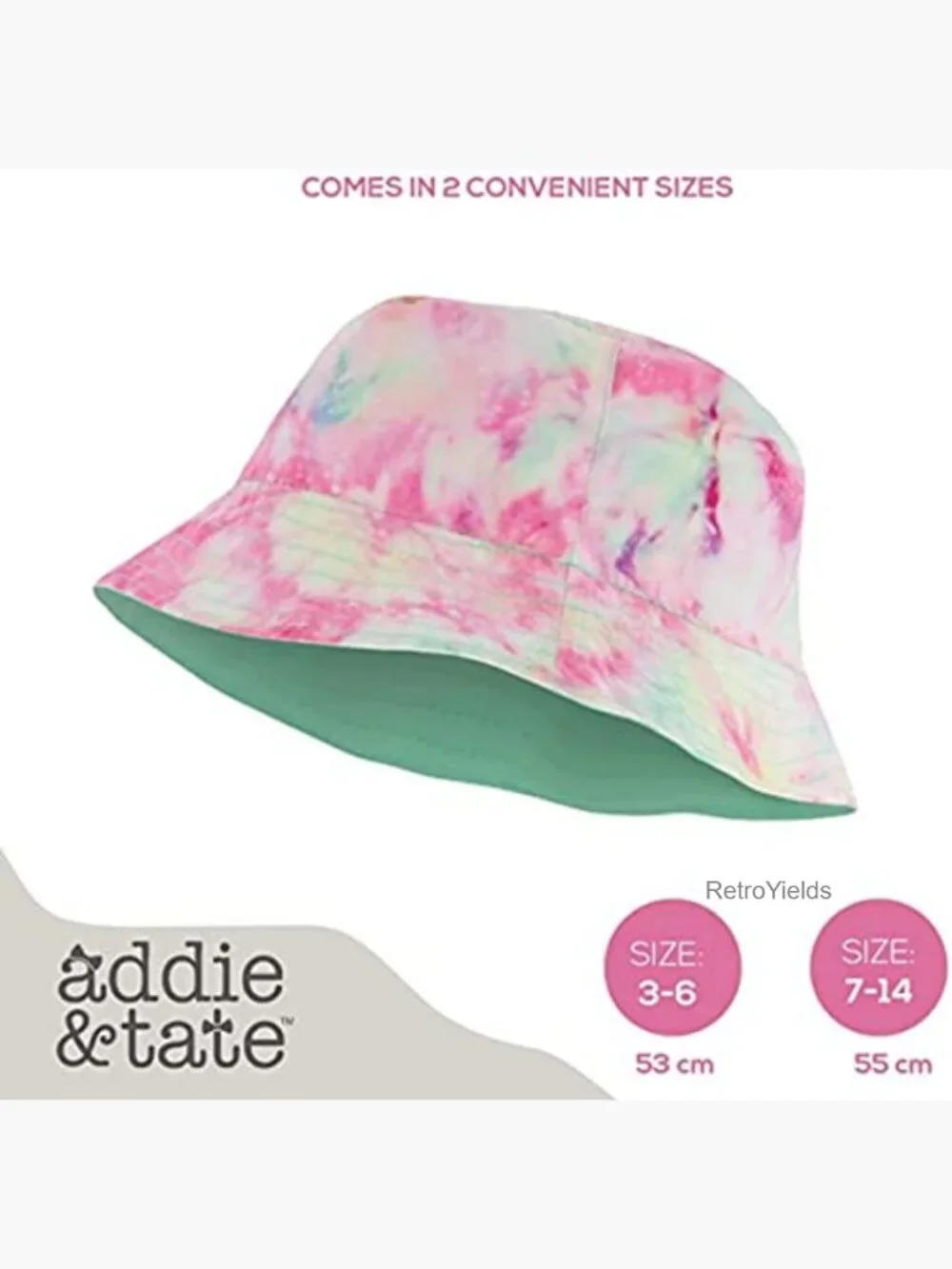 Kids Reversible Bucket Hat UPF 50+ Sun Protection Machine Washable